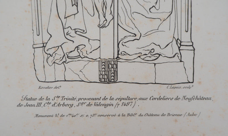  ESCUDIER : Ste Trinité - Gravure (détail)