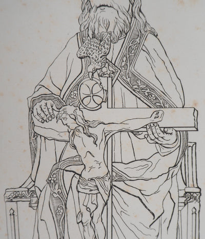  ESCUDIER : Ste Trinité - Gravure (détail)