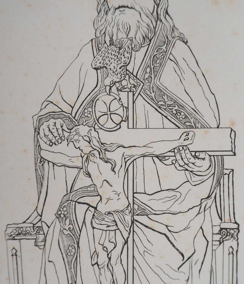  ESCUDIER : Ste Trinité - Gravure (détail)