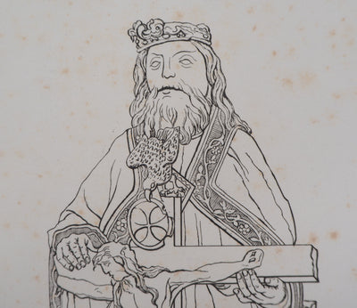  ESCUDIER : Ste Trinité - Gravure (détail)