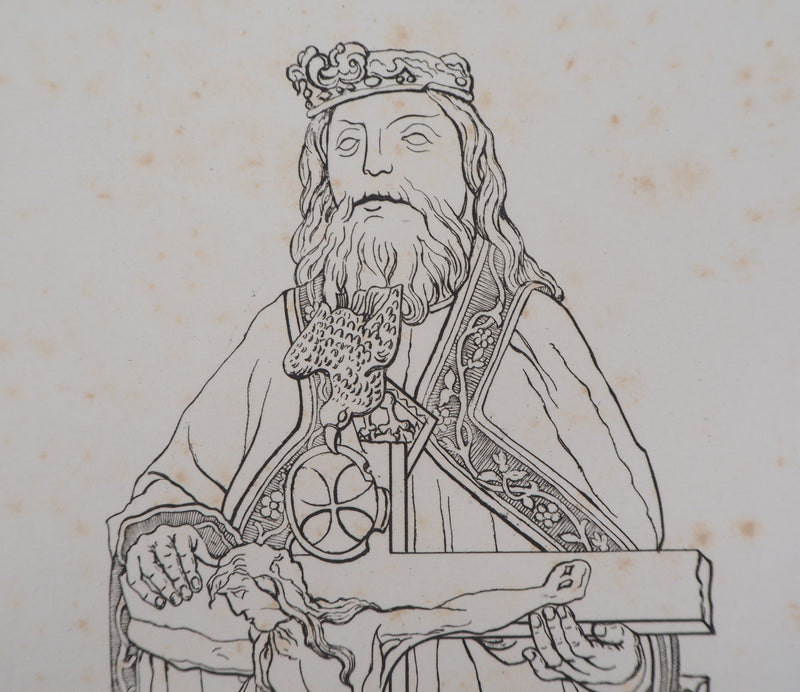  ESCUDIER : Ste Trinité - Gravure (détail)