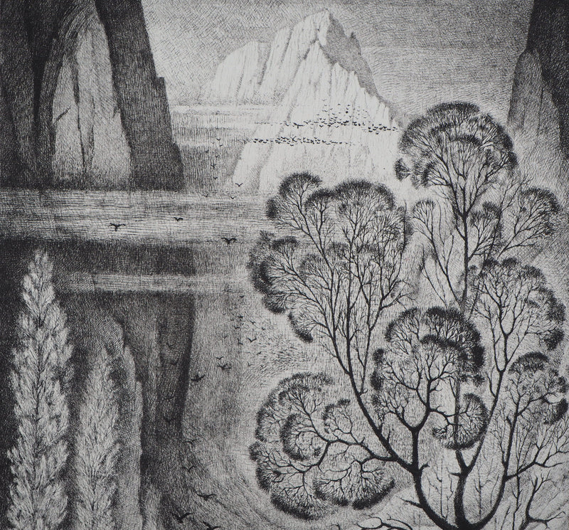 Jean-Marie ESTEBE : La vielle pompe - Gravure (détail)