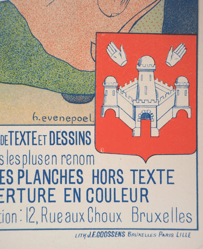 Henri EVENEPOEL : Anvers et son exposition, 1897 - Affiche (détail)