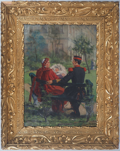 Henri EVENEPOEL : Famille au Parc, c, Tableau original (vue générale) - Crédit photo : Galerie Art.Paris