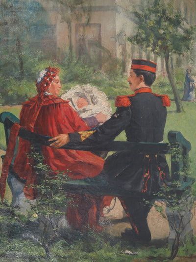 Henri EVENEPOEL : Famille au Parc, c, Tableau original (photo de détail 4) - Crédit photo : Galerie Art.Paris