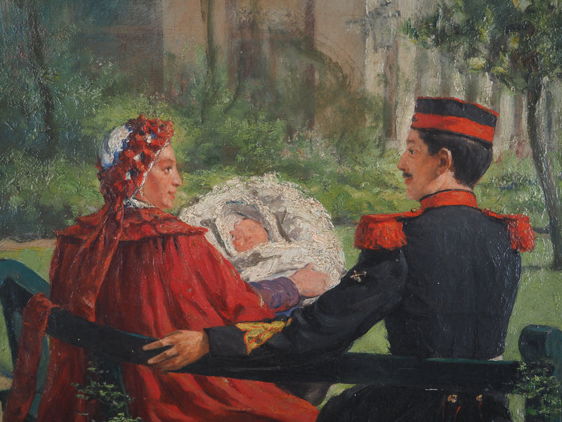 Henri EVENEPOEL : Famille au Parc, c, Tableau original (photo de détail 6) - Crédit photo : Galerie Art.Paris