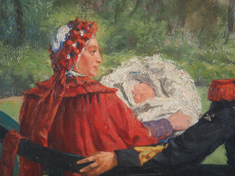 Henri EVENEPOEL : Famille au Parc, c, Tableau original (photo de détail 7) - Crédit photo : Galerie Art.Paris