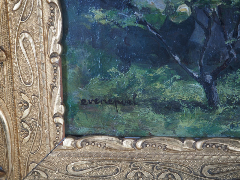 Henri EVENEPOEL : Famille au Parc, c, Tableau original (photo de détail 2) - Crédit photo : Galerie Art.Paris