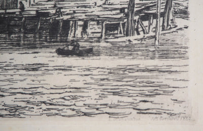 Arthur EVERSHED : Littlehampton, 1880 - Gravure (détail)