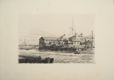Arthur EVERSHED : Littlehampton, 1880 - Gravure (détail)