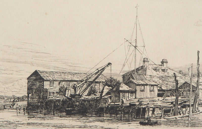 Arthur EVERSHED : Littlehampton, 1880 - Gravure (détail)