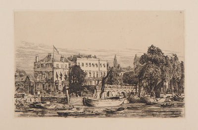 Arthur EVERSHED : Vue de Richmond, 1876 - Gravure