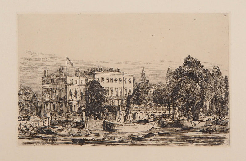 Arthur EVERSHED : Vue de Richmond, 1876 - Gravure