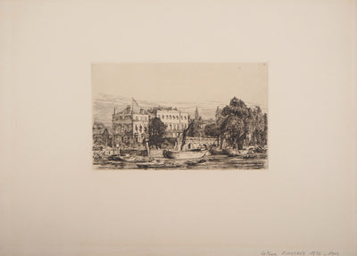 Arthur EVERSHED : Vue de Richmond, 1876 - Gravure (détail)