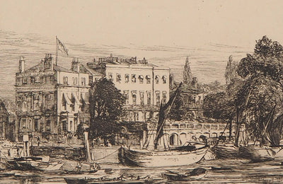 Arthur EVERSHED : Vue de Richmond, 1876 - Gravure (détail)