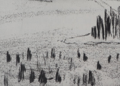 Véra FABRE : La plaine - Gravure (détail)