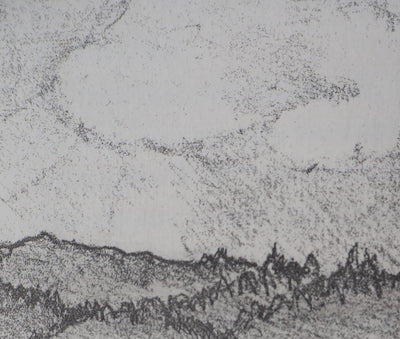 Véra FABRE : La plaine - Gravure (détail)
