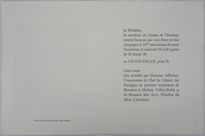 Véra FABRE : La plaine - Gravure (détail)