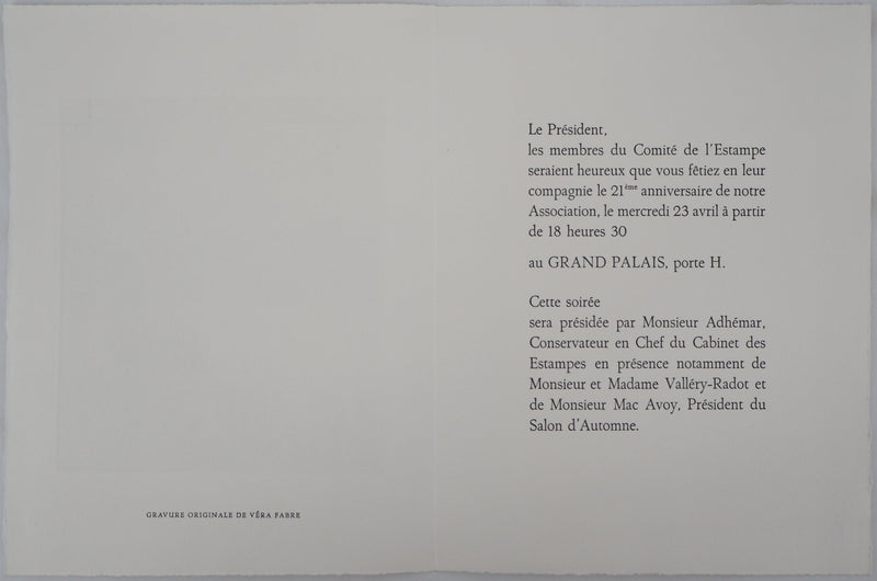 Véra FABRE : La plaine - Gravure (détail)