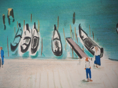 Arthur FAGES : Venise : San Giorgio Maggiore, 1956 - Lithographie (détail)