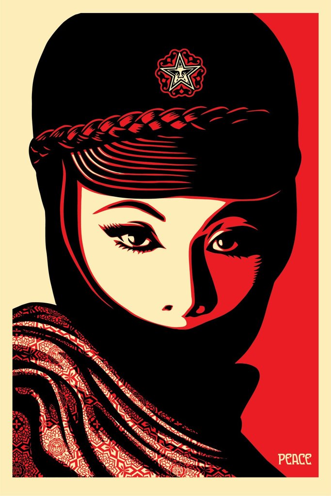 Shepard FAIREY : Mujer Fatal, Sérigraphie originale (vue générale) - Crédit photo : Galerie Art.Paris
