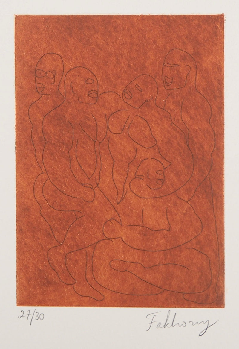  FAKHOURY : Réunion amicale - Gravure