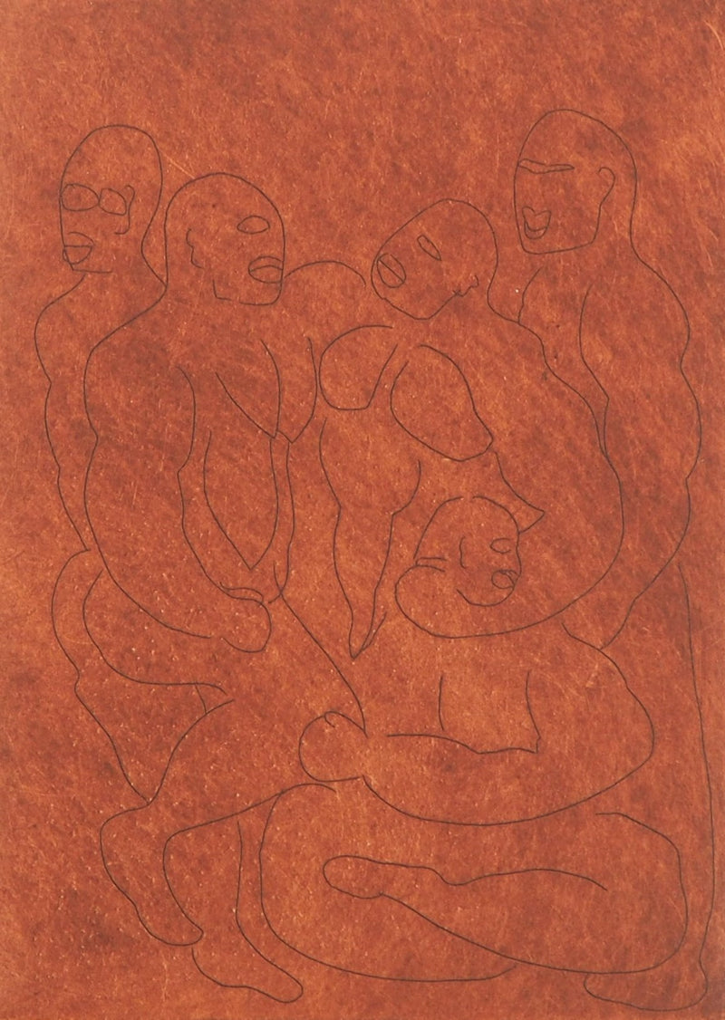  FAKHOURY : Réunion amicale - Gravure (détail)