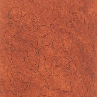  FAKHOURY : Réunion amicale - Gravure (détail)