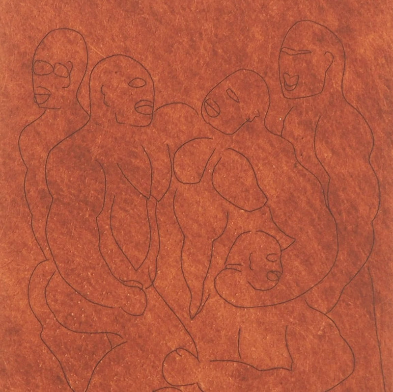  FAKHOURY : Réunion amicale - Gravure (détail)