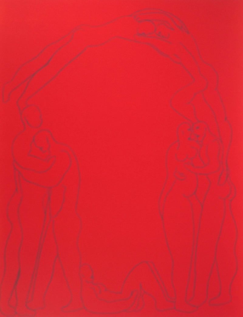  FAKHOURY : Les amoureux et le solitaire - Lithographie (détail)