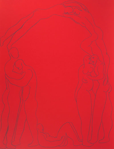  FAKHOURY : Les amoureux et le solitaire - Lithographie (détail)