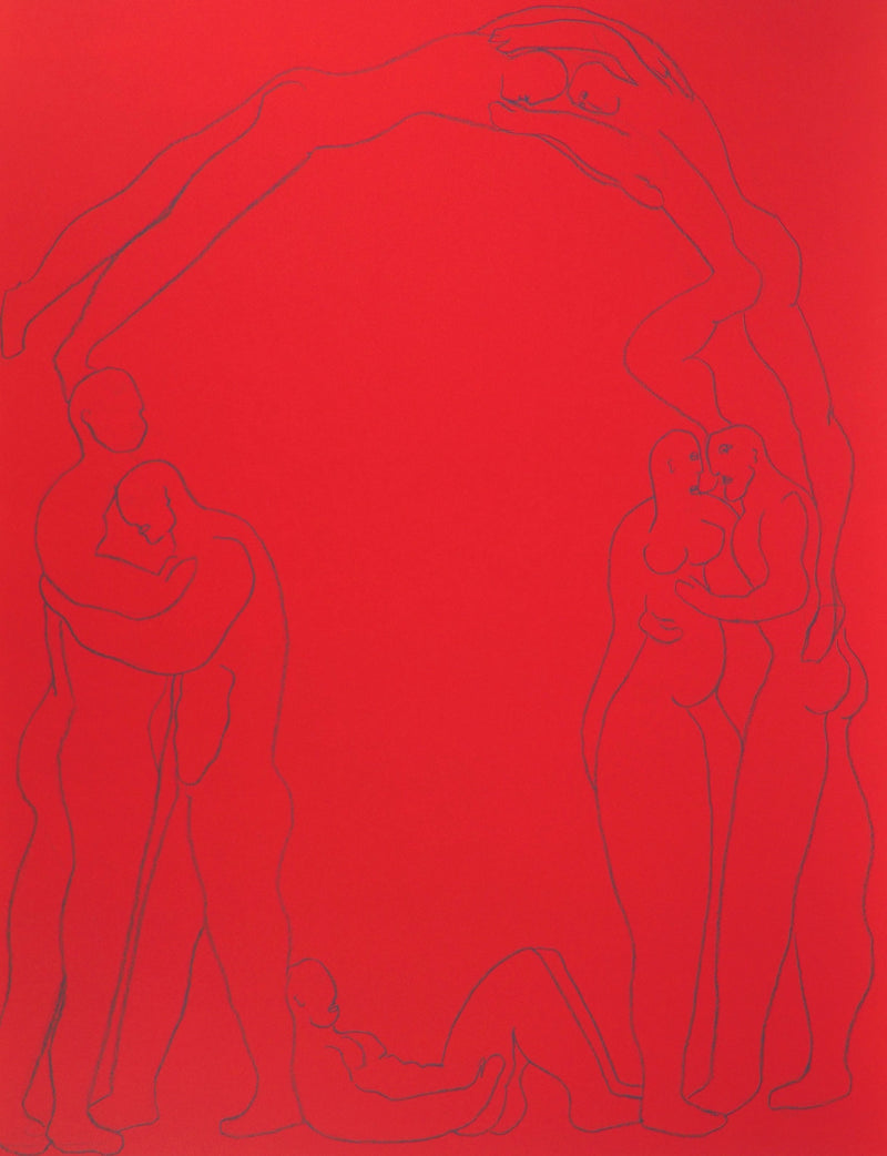  FAKHOURY : Les amoureux et le solitaire - Lithographie (détail)