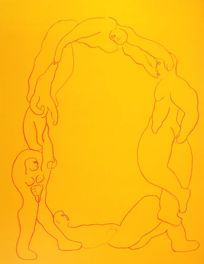  FAKHOURY : La chaîne de l'amitié - Lithographie (détail)
