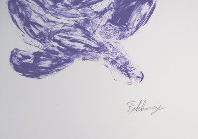  FAKHOURY : Méditation abstraite - Lithographie (détail)