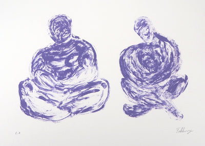  FAKHOURY : Méditation abstraite - Lithographie (détail)
