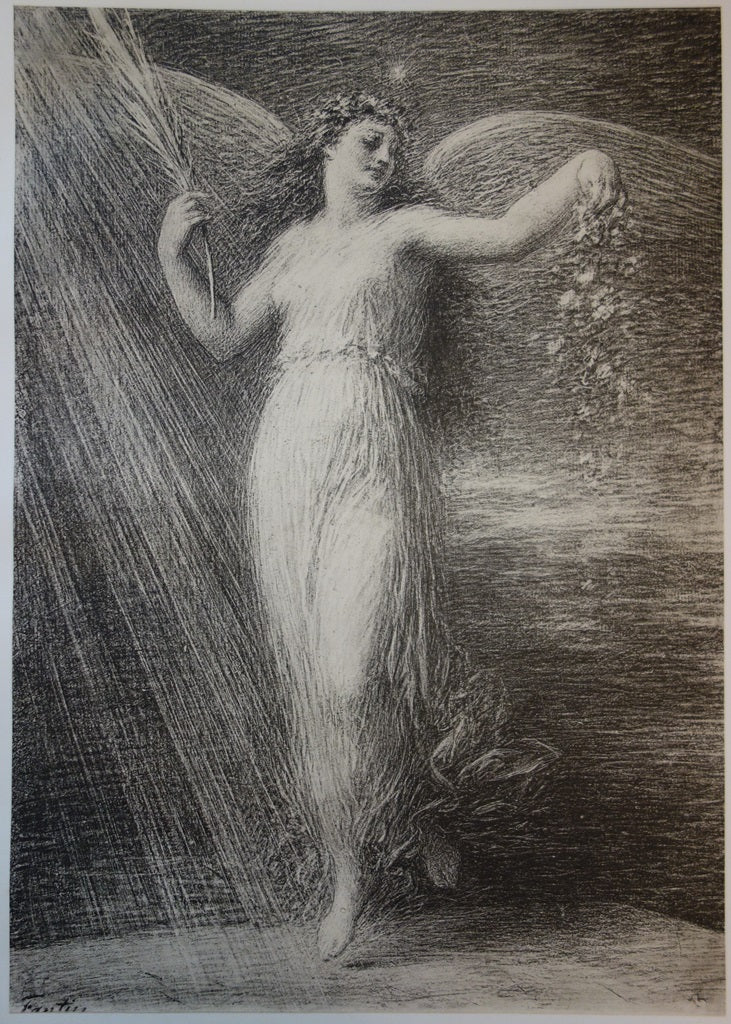 Henri FANTIN-LATOUR : Immortalité - Lithographie (détail)