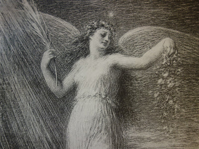Henri FANTIN-LATOUR : Immortalité - Lithographie (détail)