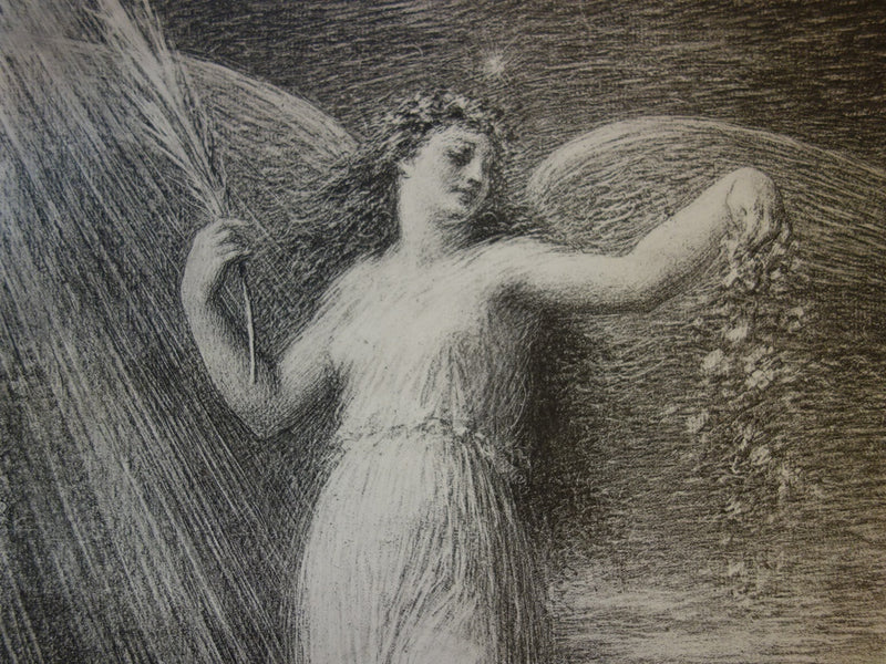 Henri FANTIN-LATOUR : Immortalité - Lithographie (détail)