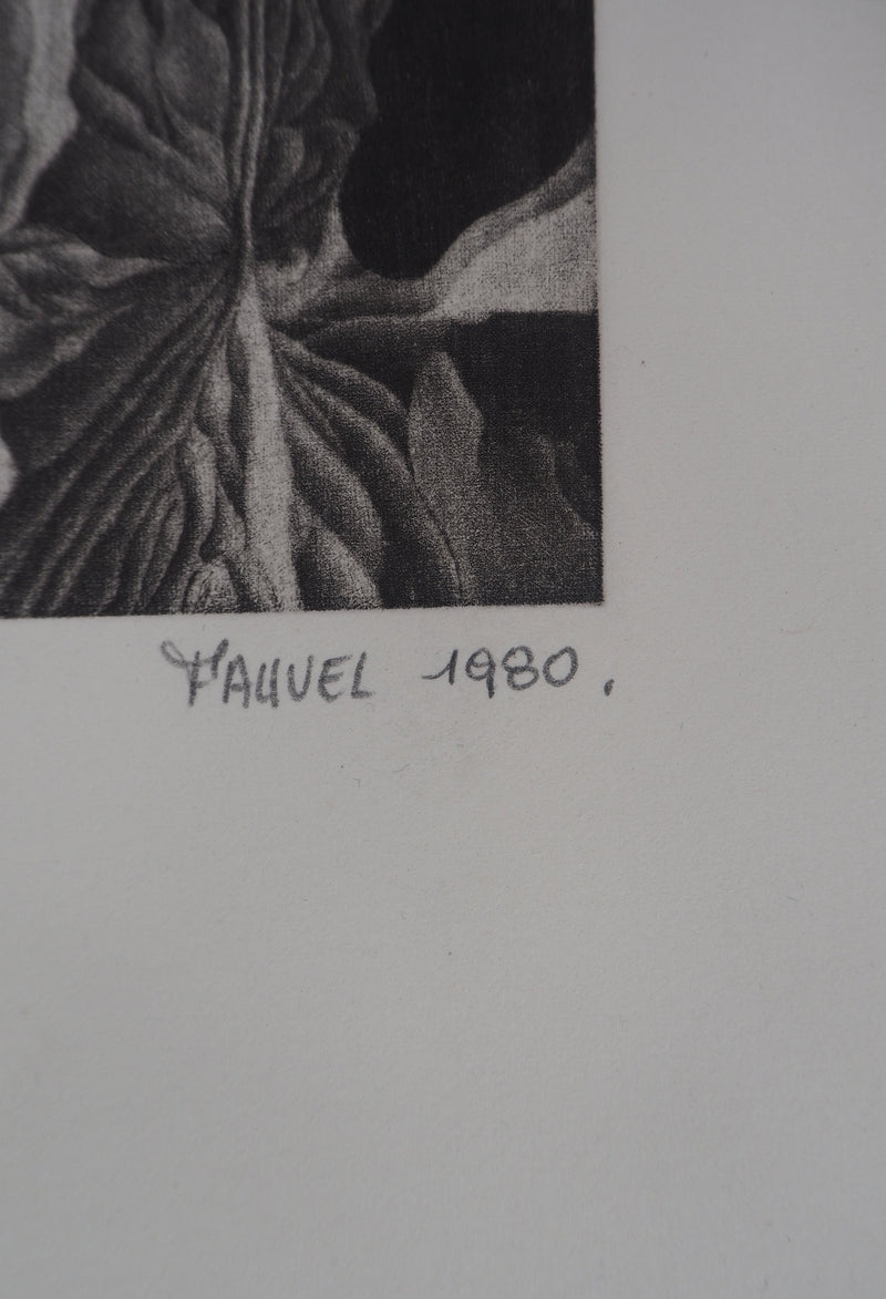 Jean-Luc FAUVEL : Onirique, 1980 - Gravure (détail)