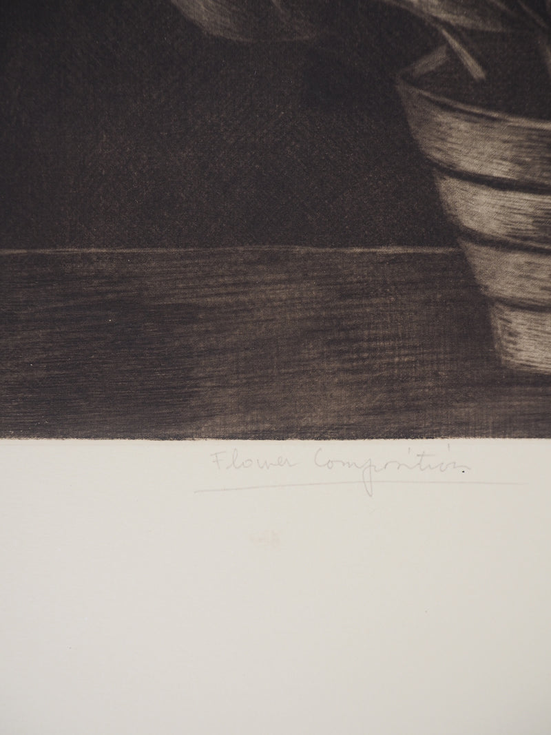 Iya FERNANDEZ : Flower Composition - Gravure (détail)