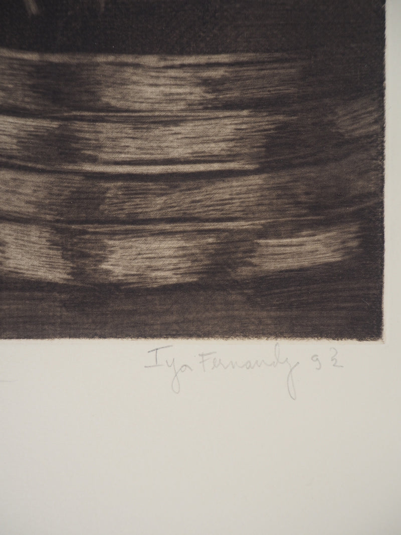 Iya FERNANDEZ : Flower Composition - Gravure (détail)