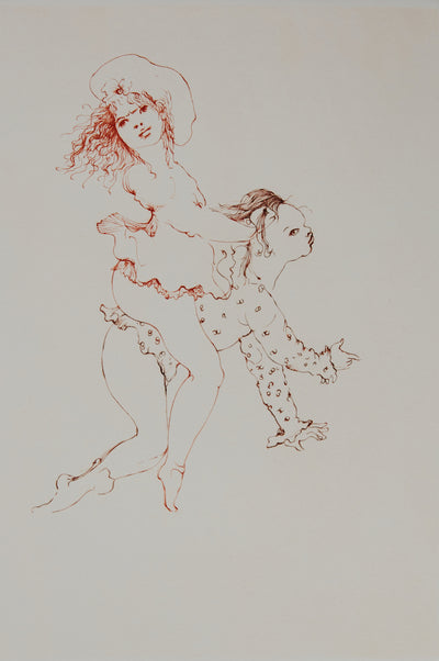 Leonor FINI : A califourchon - Gravure