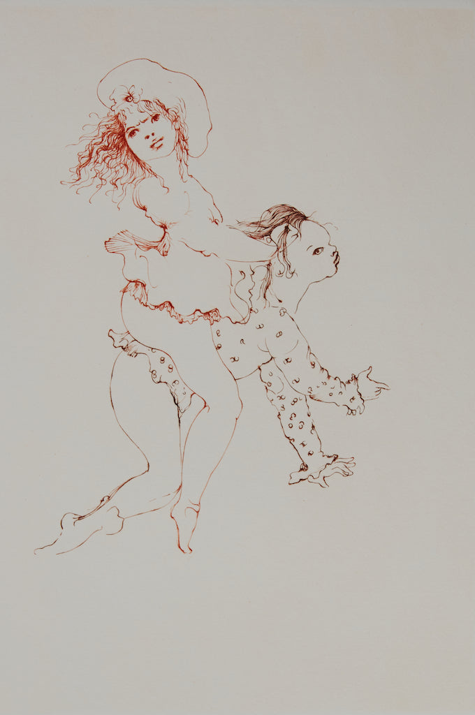 Leonor FINI : A califourchon - Gravure