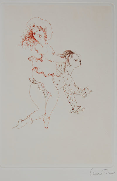 Leonor FINI : A califourchon - Gravure (détail)