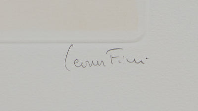 Leonor FINI : A califourchon - Gravure (détail)