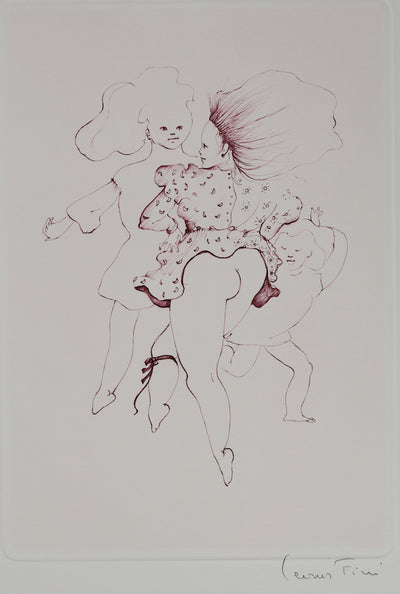 Leonor FINI : La danse des jeunes filles - Gravure (détail)