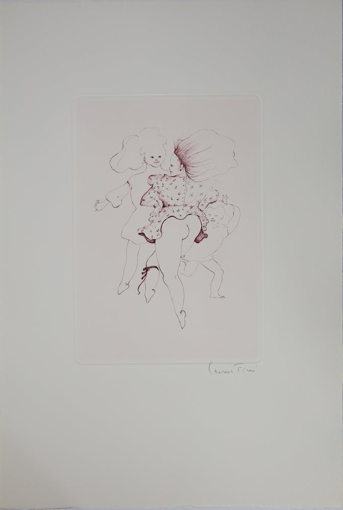 Leonor FINI : La danse des jeunes filles - Gravure (détail)