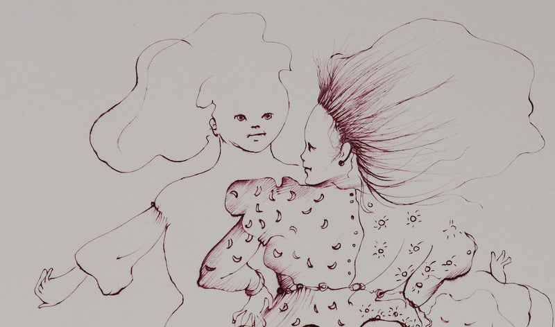 Leonor FINI : La danse des jeunes filles - Gravure (détail)