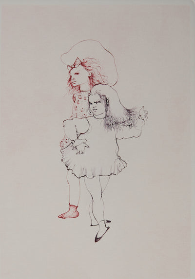 Leonor FINI : Fillette contrariée - Gravure