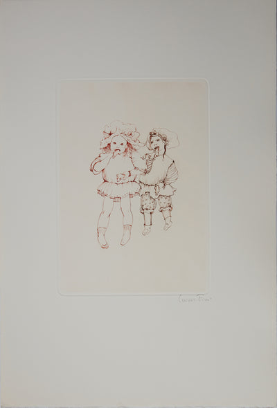 Leonor FINI : Les gourmandes - Gravure (détail)